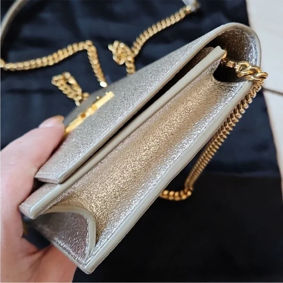Yves Saint Laurent Gold Chain Tassel Bag - Picture 6 of 15